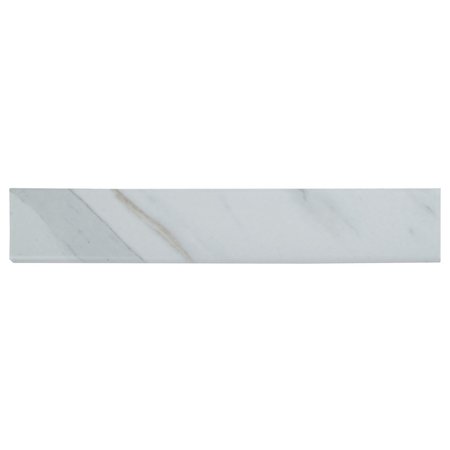 Calacatta SAMPLE Porcelain Bullnose Tile Trim In Matte White -  MSI, ZOR-PT-TR-0115-SAM
